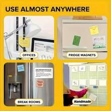 1 套自粘磁性胶带和切割器，500cm x 0.75 英寸宽卷，薄深灰色磁铁，专为纸张和照片设计，背面带粘性。 - 黑色 - 查看 11