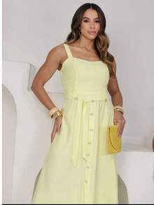 Vestido Midi Feminino Katerin em Tecido Viscomida - Rosa - Visão 2