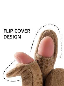 1 Par de Luvas de Inverno, Luvas Térmicas Revestidas de Camurça Quentes para Tela Sensível ao Toque para Homens, Ciclismo ao Ar Livre, Antiderrapante