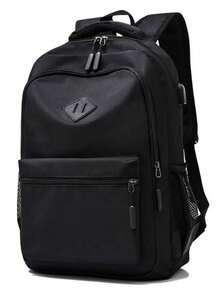 男士时尚多功能大容量背包 - 黑色 - 查看 2