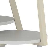 Round Coffee Tables Set Of 2, Nesting Tables With Storage Space And Unified Style Design, Small Coffee Tables, Side Table, Natural Oak -By GeoTower - Natural Oak - View 9