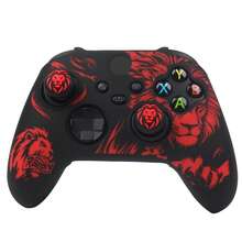 RALAN Lion Design Controller Skin With 2 Thumb Grips Compatible With Xbox Series X/S Wireless Controller , Anti-Slip Silicone Controller Cover Protector Case - Multicolor - View 8
