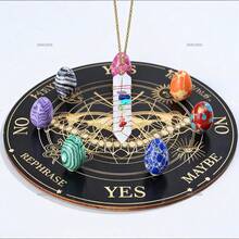 9 件占卜水晶套装，包括决策板、多色宝石蛋，非常适合精神解读和探索 - 多彩的 - 查看 16