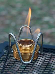 1pc Outdoor Alcohol Stove Stainless Steel Detachable Stand, Portable Creative Stove Stand Camping Accessory