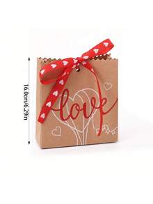 6个情人节LOVE糖果盒，皮革纸质糖果盒，情人节礼盒，丝带礼盒，婚礼糖果盒，派对礼品袋，生日礼品包装，情人节装饰品