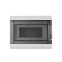 CILIA Caja de disyuntores de 8 vías, caja de protección de distribución con cubierta de caja de disyuntores de plástico PC, caja de disyuntores eléctricos en miniatura, diseño de carcasa de plástico transparente, para uso en interiores, exteriores, paredes, hogar, jardín o uso al aire libre