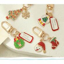 1 Stück kreativer und praktischer Weihnachtsbaum Auto Schlüsselanhänger Ornament