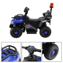 Christmas Gift 6V Dual Motor Kids Ride-On ATV Car, Electric 4 Wheeler With Flashing Headlights & Sound Effects, Perfect For 1-8 Year Olds, Indoor & Outdoor Fun - 藍色 - 查看 4