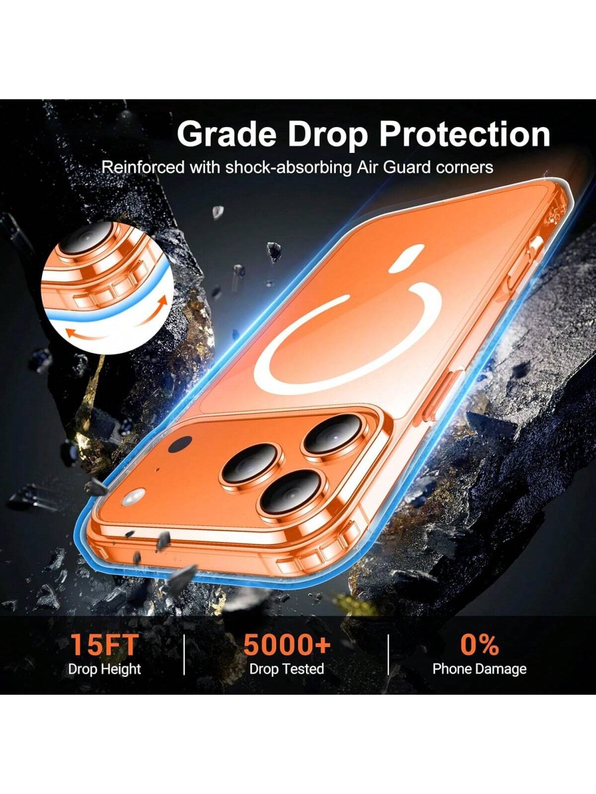 Hadaasi 1 قطعة حالة هاتف شفافة مغناطيسية أكريليك أ...