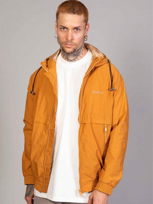 Herren Hochwertige Speziell Stoff FW Mode Regeljacke mit Fellkragen