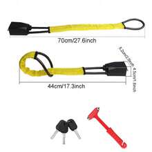 Seat Belt Lock Steering Wheel Lock Car Security Anti-Theft Device Yellow - Default - View 2