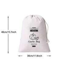 1/5 Packs Reusable Storage Bag 40 X 30cm Canvas Bag, Perfect For Bread, Bulk Products, Potatoes, Onions, Etc