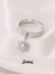 1 buc inel de aur placat cu aur 18K pentru femei, model cu model de soare, inele deschise, bijuterii, cadouri pentru cel mai bun prieten