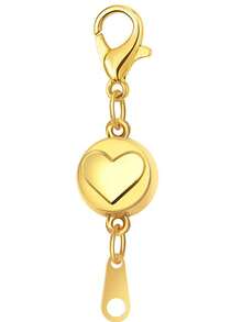 5pcs Fashion Magnetic Jewelry Clasps, Strong Magnet Necklace Clasp, Lobster Clasp, Bracelet Converter, Extension Chain, For Jewelry Making - Love Single Lobster Clasp + Stainless Steel Tag - View 4