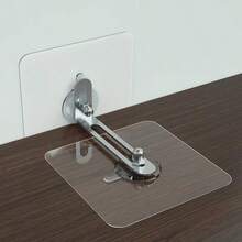 Correa de antivuelco montada en la pared, estabilizador de muebles de plástico, anclaje de gabinete sin taladro, soporte de para estantería, TV, zapatero, armario, dispositivo de para el hogar