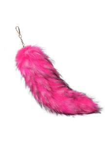 1 قطعة تعليقة حقيبة على شكل ذيل ثعلب مزيف، تعليقة ذيل فرو متعدد الألوان، تعليقة مفتاح على شكل حيوان لطيف، تعليقة مفتاح ذيل ثعلب فرواني زخرفي، اكسسوار فرواني كبير الحجم للتعليق في عيد الهالوين (قد تختلف ألوان الذيل، تعليقة المفتاح عشوائية)