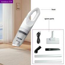 Odkurzacz pionowy 2600 mAh 7,4 V, ręczny odkurzacz wielofunkcyjny, ładowany przez USB, super moc ssania, odpowiedni do różnych zastosowań, odkurzacz samochodowy, odkurzacz domowy