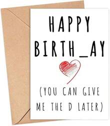 LissiArt97 Happy Birth-Ay! (I'll Give You The D Later) Card - Funny Birthday Card For Him - Her - Husband - Wife - Boy Friend - Girl Friend - Joke Funny Card - Greeting CardHappy Birth-Ay! (I'll Give You The D Later) Card - Funny Birthday Card - Joke Funny Card - Greeting Card - 1_ - Xem 1
