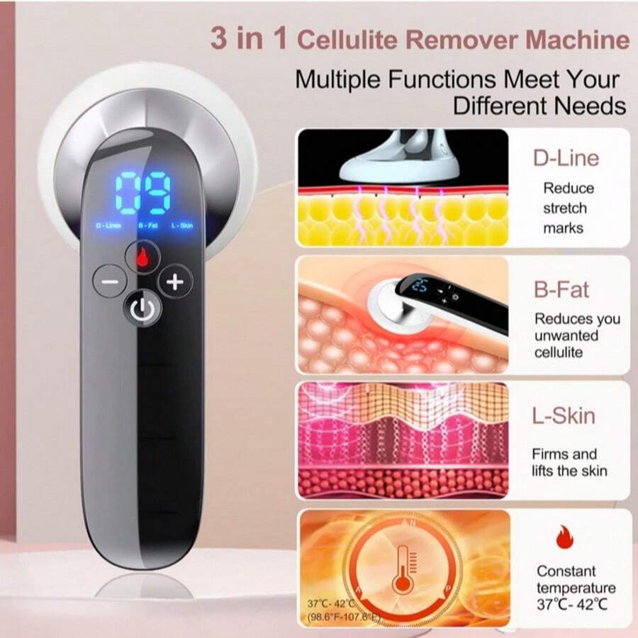 Moldeador corporal, masajeador inalámbrico de mano, máquina multifunción portátil: para abdomen, cintura, brazos, piernas y glúteos, herramientas para el hogar para mujeres. - Negro - Ver 1