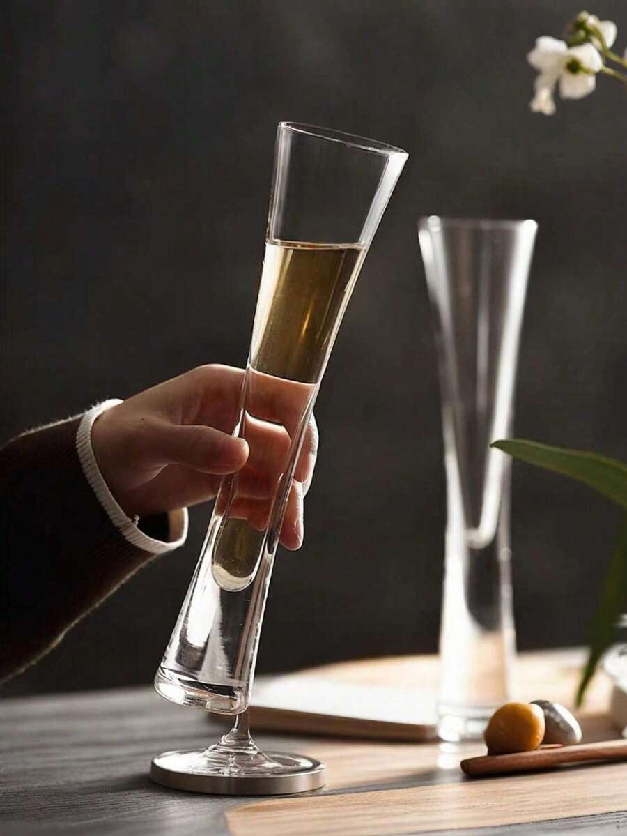 1 件细腰玻璃杯，透明欧式创意香槟杯，奢华高脚果汁饮料杯，精酿啤酒杯，适合家庭聚会、毕业典礼、订婚、婚礼、派对、节日香槟/葡萄酒杯 - 彩色 - 查看 1