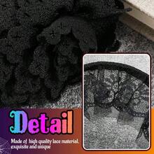 Gothic Lolita Headband Black Halloween Headpieces Red Rose Flower Hair Bands Masquerade Cosplay Party Hair Accessory