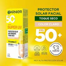 Gel Crema Hidratante Facial con Vitamina - Protector Solar UV SPF 50+ de 40ml, Efecto Mate, para Todas las Pieles, Uso Diario - Multicolor - Ver 5