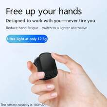 Mouse Ring Remote Control With Touchpad,Smart Automatic Screen Clicker Device,Continuous Clicker,Scrolling Ring Remote Control Scroller Page Turner,Bluetooth Selfie & Video Recording Remote,Music Control For IPhone,IPad,Android,Smartphone,‌Christmas Gift,The Battery Capacity Is 100mAh.