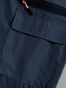 Hidkat 加大码男士户外工装裤 - 耐穿宽松版型，多口袋设计，弹性腰带带腰带环，轻便透气，适合徒步、露营和休闲穿着