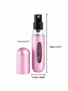 ​​Leak-Proof Portable Perfume Atomizer, 5ml - Refillable Travel Spray Bottle With Fine Mist, Shiny Pink Design​ - Hồng - Xem 7