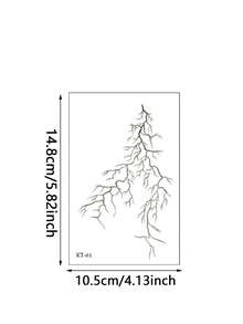 2pcs/1pc Lightning Bolt Waterproof Long-Lasting Temporary Tattoo On Back Of Hand, Intricate Vein Shape Design, Easy To Apply, Suitable For Neck, Arm, Leg, Back, Unisex