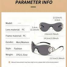 Y2K Snake Frameless Fashion Glasses, Featuring A Rimless Design With High-Definition PC Lenses, Stylish Snake Accessories Paired With Metal Hinges, Making Them The Best Choice For Daily Wear, Parties, And Gifts - C2 - Xem 3