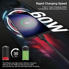USB C To C Charging Cable,3A 45W 1-3 Packs 3.3FT/6.6FT Type C Fast Charger Data Cord For Galaxy S25 S24 Ultra FE S23 S22 A16 A17 Note 20 Z Fold 7 6 Tab S9 S10/Apple 17 16 Phone Charger Cord