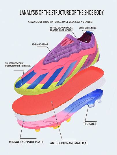 1 Pair Men's Football/Soccer Shoes, Suitable For Match, Training, Outdoor Soft Grass Field, Soft Ground, Professional Grip, Sports Shoes, Campus Style, Non-Slip, Wear-Resistant, Olive Football Shoes, AG Studs, FG Football Shoes, Lightweight, High-Performance, Anti-Slip Design, High-Top Professional Football Boots, Factory Direct , Unisex, Women's Football Shoes