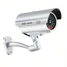 1 件太阳能假监控摄像头，防盗防盗，略防水，红色 LED 灯闪烁，附赠 CCTV 贴纸 - 彩色 - 查看 15