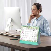 2026-2027 Desk Calendar, Flip Calendar With Stickers, 18 Months From January 2026 To June 2027, Compact And Practical For Home Office (Green Jan. 2026-June 2027) - Green Jan. 2026-jun. 2027 - View 6