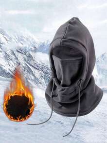 1 件男女款保暖防风冬帽，户外羊毛帽，山地自行车骑行防风头套，摩托车面罩帽，一体式防寒围巾帽，适合摩托车骑行 - 完美的户外礼物滑雪面罩