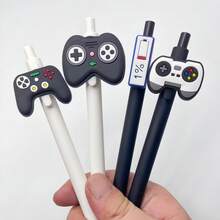 1 Stücke / 3 Stücke / 5 Stücke / 10 Stücke kreative Spielcontroller Kugelschreiber in runder Form, ein süßer und attraktiver Druckknopf-Schreibstift mit hoher Qualität, ein verspielter und niedlicher schwarzer und weißer Spielcontroller, Schulmaterial, Schreibstift für Lehrer, Büromaterial
