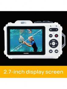 Kodak WPZ2 Digital Camera, Waterproof, Shockproof, And Dustproof Construction, 16.35 Million Pixel HD Image Quality, 1080P Video Recording, 2.7-Inch LCD Display, White Packaging