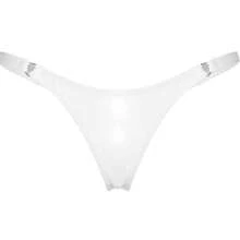 Womens  Metallic Micro Thongs Underwear Latex Panties Low Rise G-String Briefs Clubwear Womens Sexy Low Rise Micro Back G-String Thongs T-Back Tiny Panties Underwear Women's Metallic Shiny Low Rise G-String Thong Micro Panties Sexy Lingerie Underwear Clip Y Back Thong, Wet Look Thong G-String Thongs For Women Micro Thong Sexy Low Rise Leopard Print T-Back Thong Underwear Plus Size Women's Bikini - 白色 - 查看 5