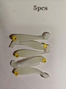 夜光软饵，硅胶鱼形人工鱼饵，软硅胶小鱼饵，2.17英寸