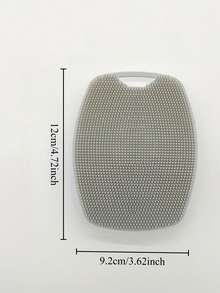 1 pezzo Spazzola da bagno a forma ovale, spazzola da bagno portatile, manico antiscivolo ergonomico, per pulire e massaggiare la pelle - Multicolore - Visualizzare 2