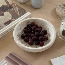 DLarge Decorative Marble Bowl 7.87 Inches Natural Stone Round Bowl For Home Decor Fruit Nuts Jewelry Tray Coffee Tables Centerpiece Soap Serving Beige - Beige787inch - View 8