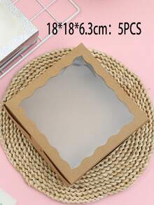 2/5pcs/10PCS/20pcs White/Pink/Black/Brown Gift Box With Transparent Windows - Perfect For Christmas Party Gifts, Wedding Souvenirs And Hand-Written, Sturdy Cartons For Display | Transparent Window Design | Durable Gift Box, Gift Box