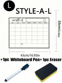 Magnetyczny kalendarz suchościeralny do lodówki, magnetyczny kalendarz na białą tablicę do lodówki, miesięczny kalendarz rodzinny z notatkami i menu, magnetyczny kalendarz do lodówki, magnetyczny kalendarz suchościeralny, wystrój kuchni, miesięczny planer do lodówki, akcesoria do lodówki do planowania obowiązków i menu (różne rozmiary) - Wielokolorowe - Zobacz 19