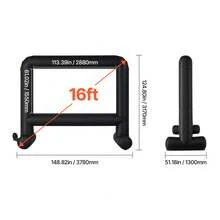 16 Ft Inflatable Movie Screen, 600D Washable Inflatable Projector Screen With Portable Storage Bag, 16:9 Easy Set Up Movie Projection For Outdoor Backyard, Home Theater, Theme Party, Pool Fun - 查看 10