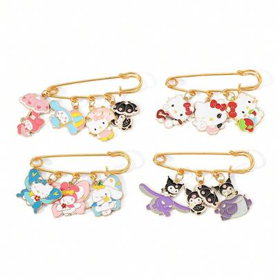 Desene animate anime Hello Kitty insigne metalice Cinnamoroll Pins Guigou Kuromi insigna din aliaj rucsac accesorii de îmbrăcăminte cadou de festival