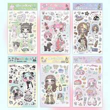 1pc - 2025 New Item - Wall Decor - Pastel Toned Character - Soft Music - Beverage Girl - Planner Stickers - Maid Character Stickers - Planner Supplies - Birthday Gift - Christmas Gift - Christmas Eve Gift - Perfect Gift - Gift - Toys - Games - Multicolor - View 3