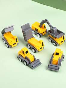 20pcs Mini Engineering Vehicle Toy Set, 5 Assorted Styles Including Drill, Excavator, Bulldozer, Road Roller, Dump Truck (Loved By Boys, Girls And Little Kids) - Plastic, Multi-Color Designs, Perfect Gift For Children On Holidays, Birthdays