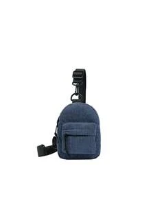 时尚青少年斜挎腰包，纯色尼龙胸包，休闲小背包