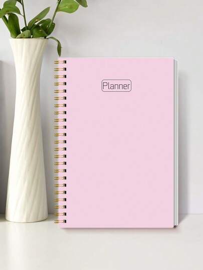 BUBU 1pc 2026-2027 Weekly & Monthly Planner Notebook, Spiral Bound Daily Schedule Academic Appointment Book, Suitable For Home, School And Office Use, A5 Size, Back To School Supplies